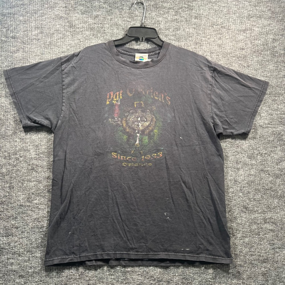 Universal Studios Pat O'Briens Orlando Graphic T-Shirt Faded Black Large